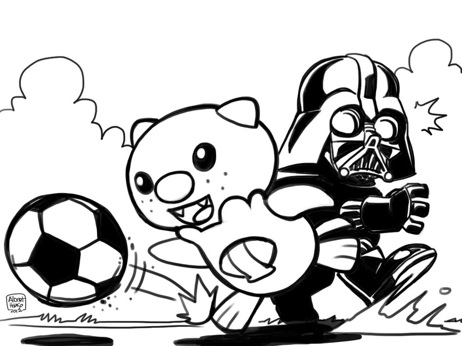Oshawott vs. Darth Vader in Soccer by holaso on deviantART