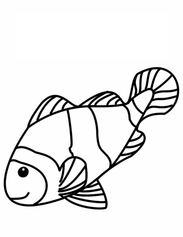 Simple Fish Coloring Pages For Kids Images & Pictures - Becuo