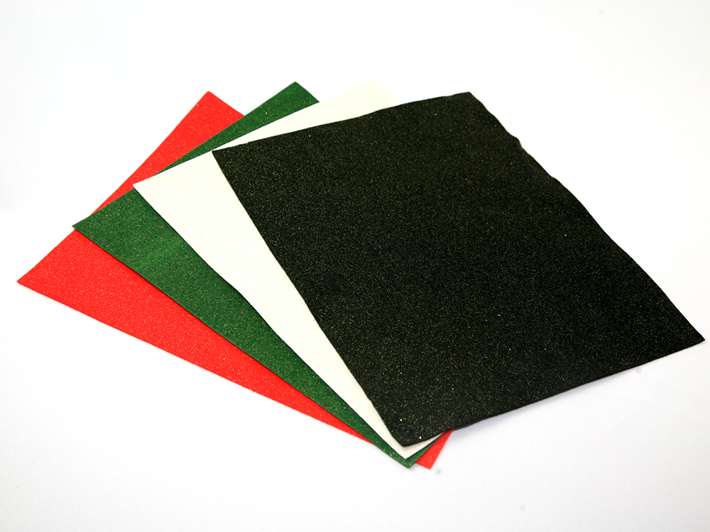 10 Sheets Christmas Glitter Craft Felt - Red, Green, White, Black ...