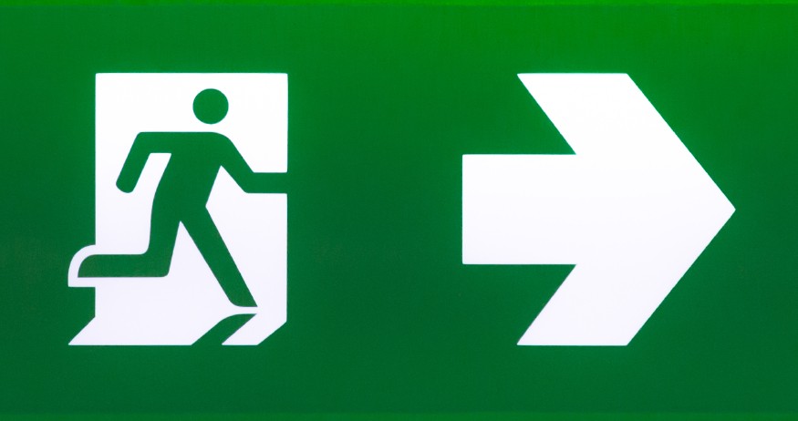 green emergency exit sign | Ready Nutrition