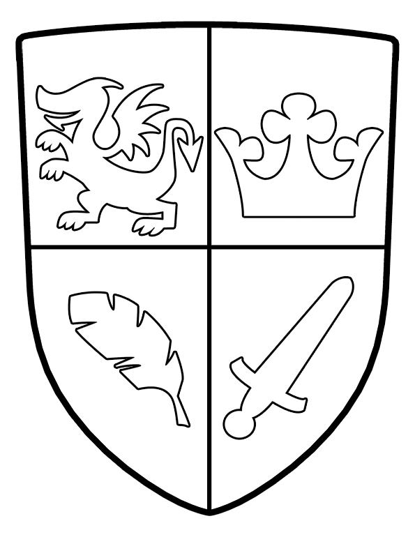 Coloring Pages Of Swords And Shields Simple - Cliparts.co