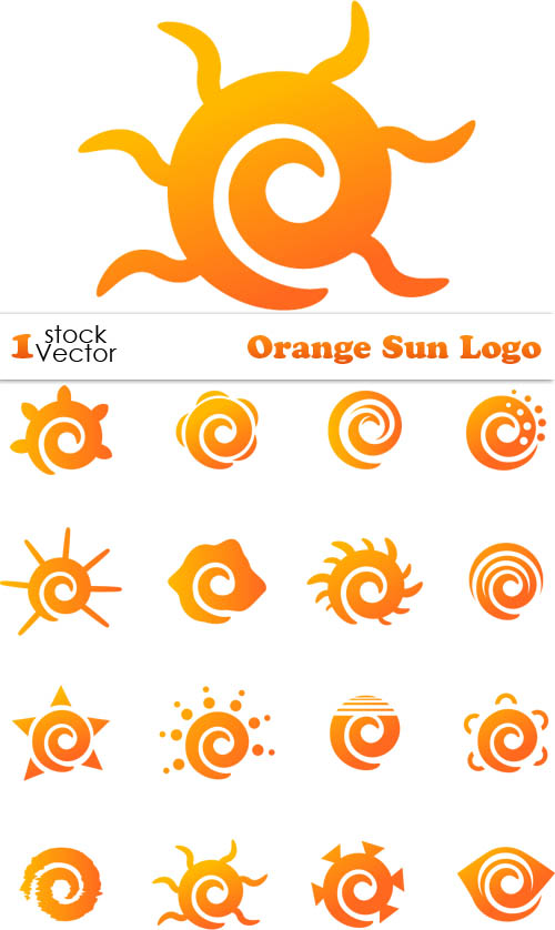 Orange Sun Logo Vector » Vector, Photoshop PSD, Template, 3D ...