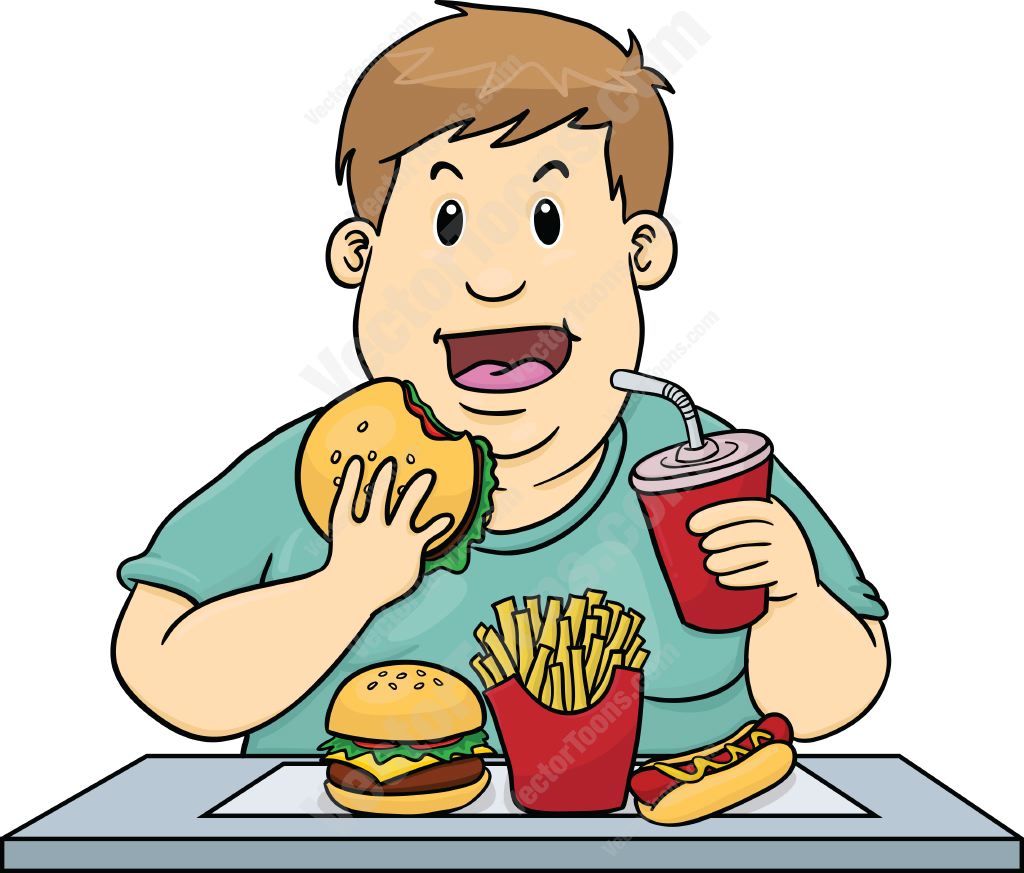 Cartoon People Eating Unhealthy Food Clipart Free Clip Art Images 