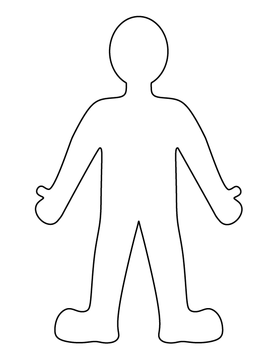 Person pattern. Use the printable outline for crafts, creating ...