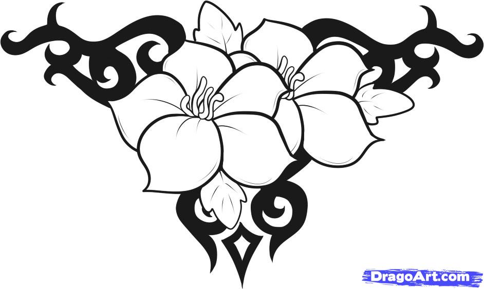 Cool Simple Designs To Drawhow To Draw Flower Designs Step By Step ...
