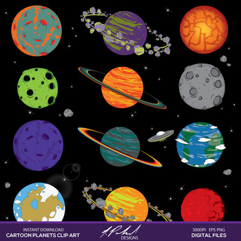 Outer Space Planets Clipart - Gallery