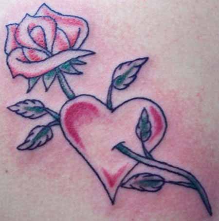 Rose Heart Tattoos