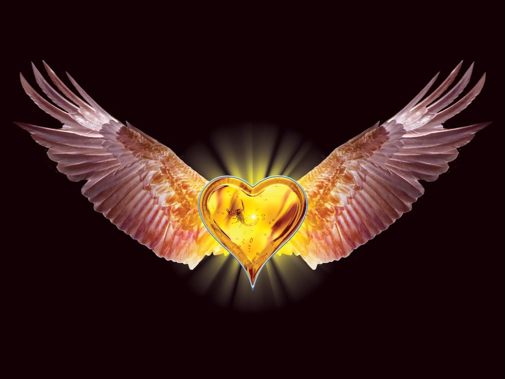 heart with wings graphics and comments