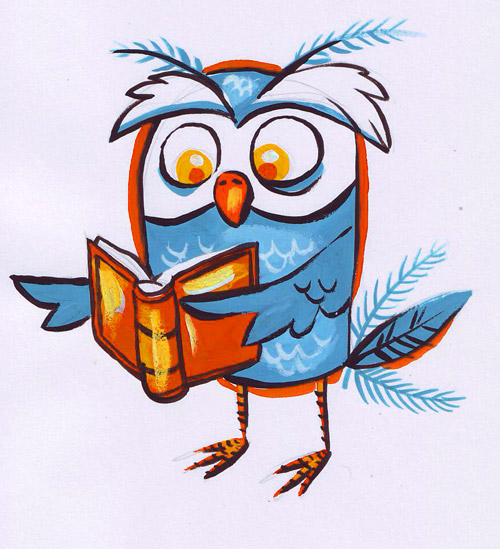 Reading Owl 3 by MelDraws on DeviantArt