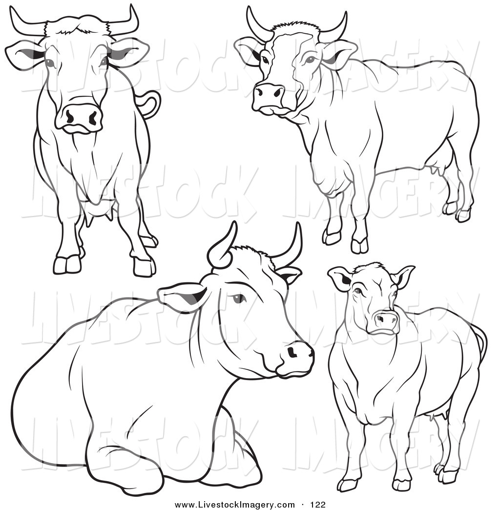 Clipart Black And White Cow images - Massimages