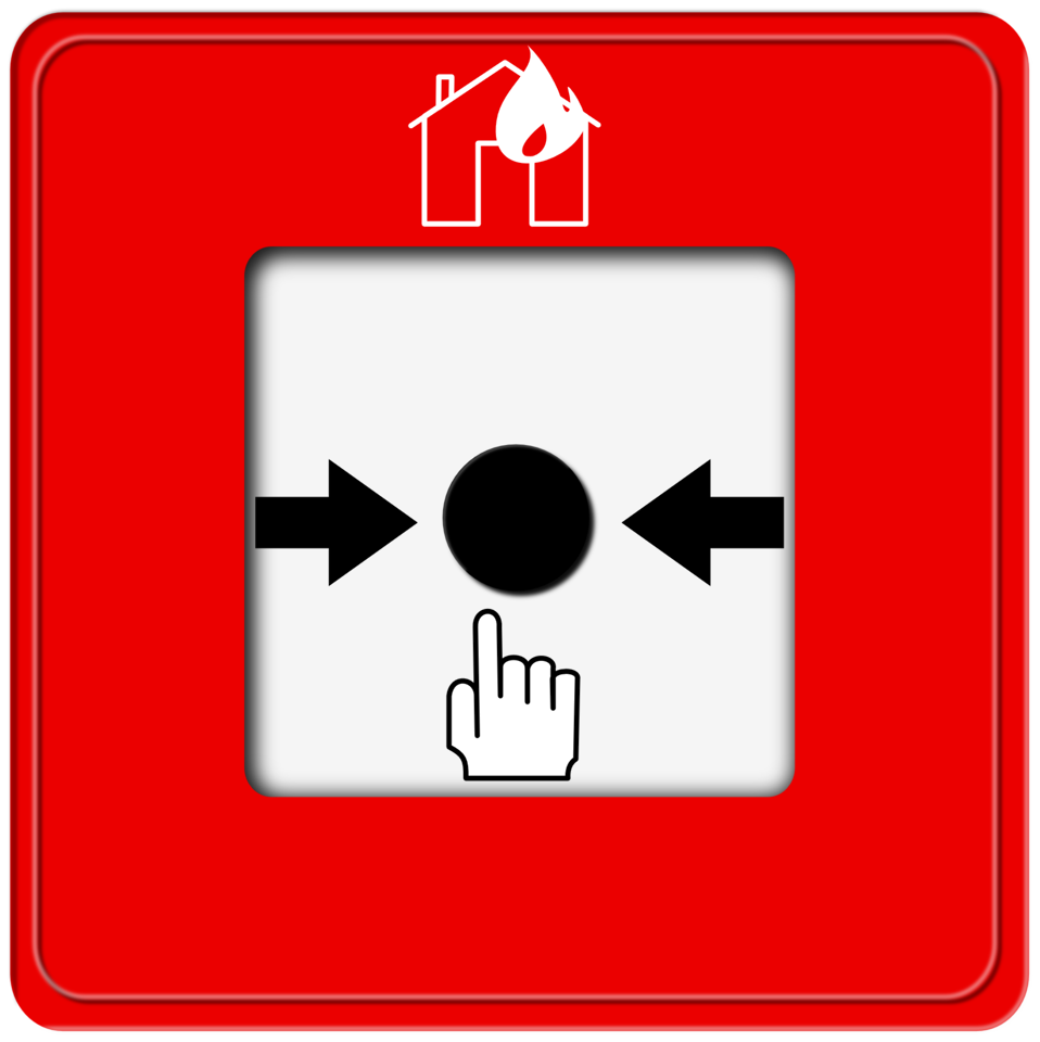 Public Domain Clip Art Image | Fire Alarm Pushbutton | ID ...