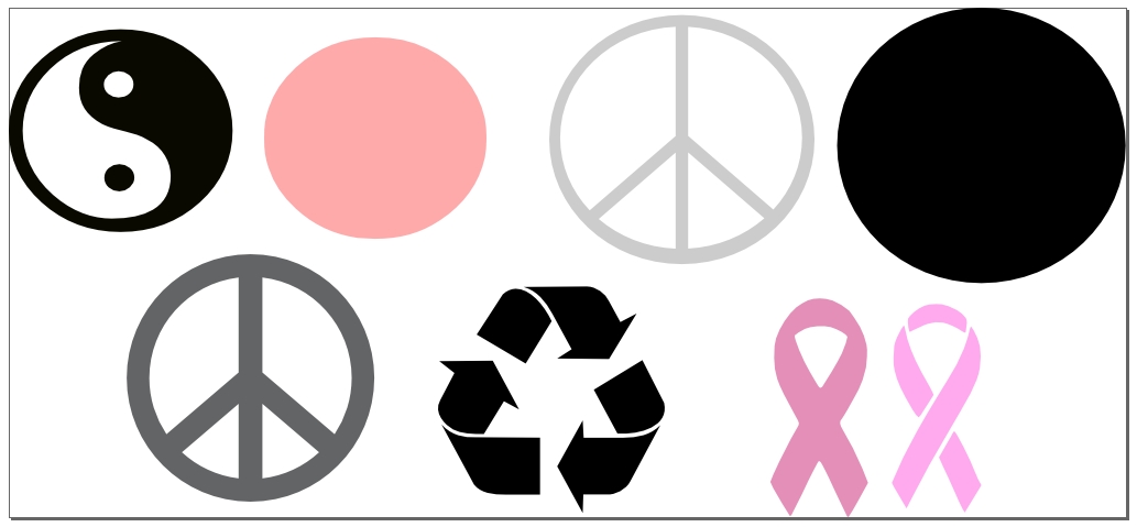 FREE SVG File – My Favorite Symbols – Recycle Peace Cancer ...