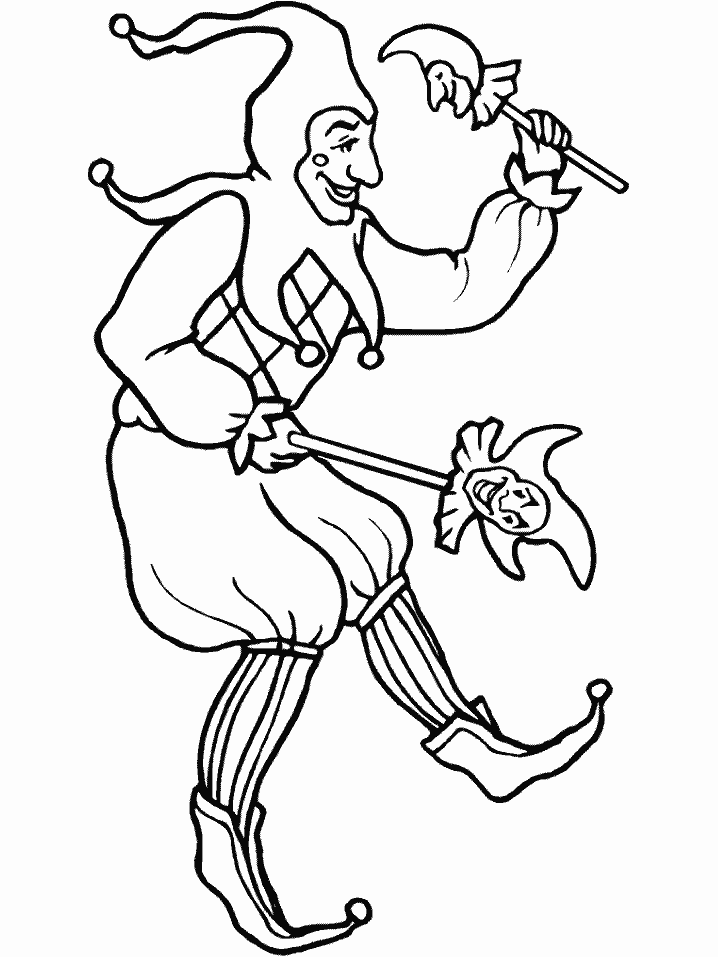 court jester Colouring Pages