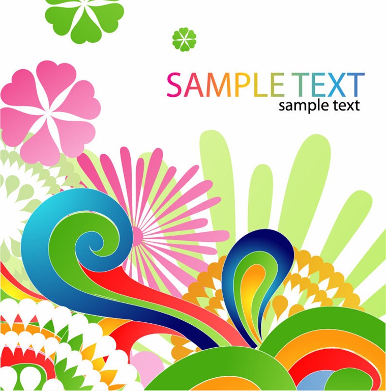 Colorful Floral Design Abstract Background | Free Vector Graphics ...
