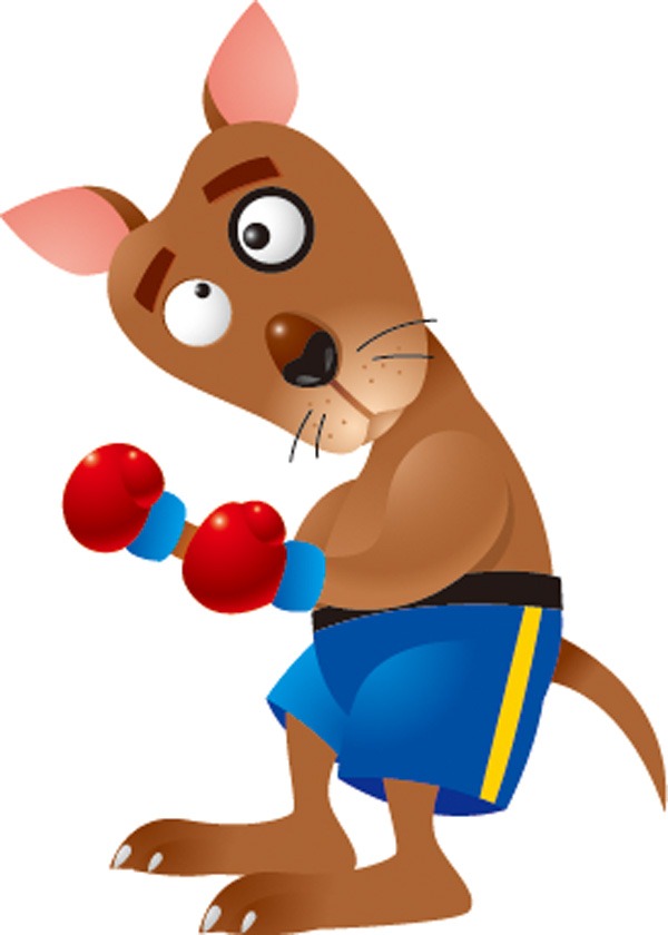 free clipart boxing kangaroo - photo #22
