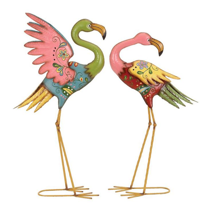 Uma Set of 2 Metal Flamingos | Flamingo | Pinterest