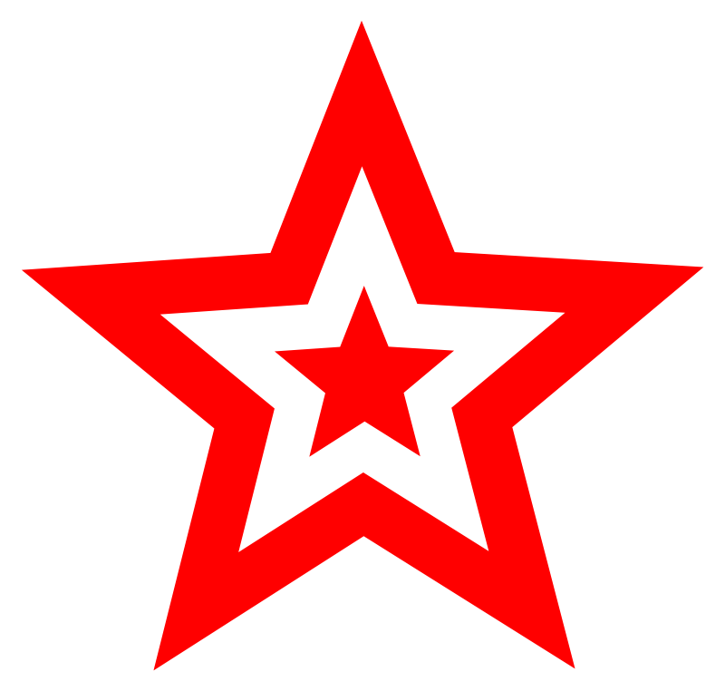 Red Star In Star Clip Art Download