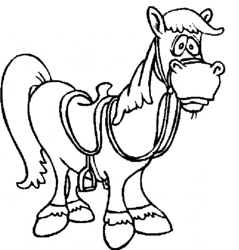 The Horse Was Sad Coloring Page Kids Colouring Pages