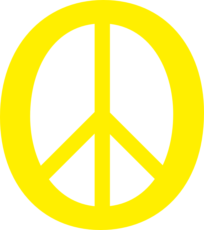 Yellow Peace Symbol 11 dweeb peacesymbol.org Peace Symbol Peace ...