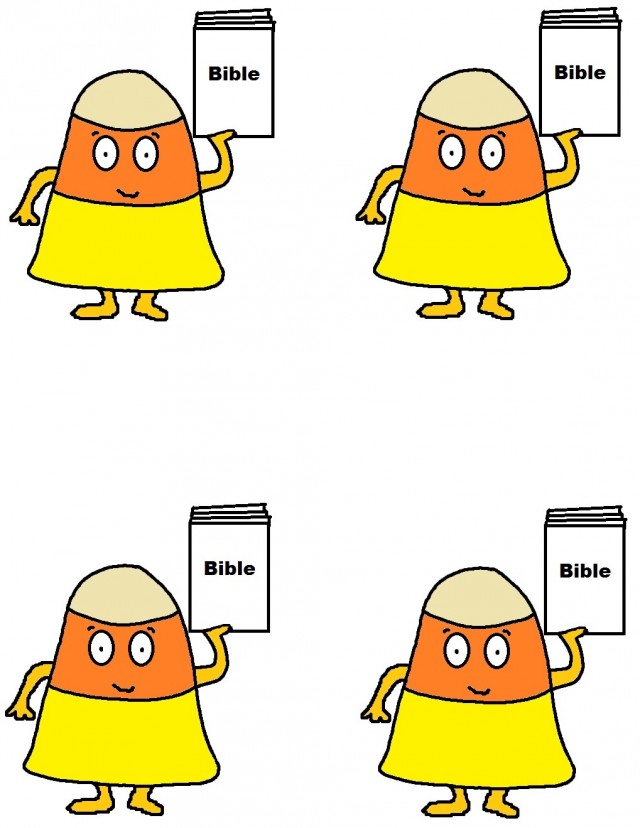 Candy Corn Holding Bible Template 102296 Candy Corn Coloring Pages