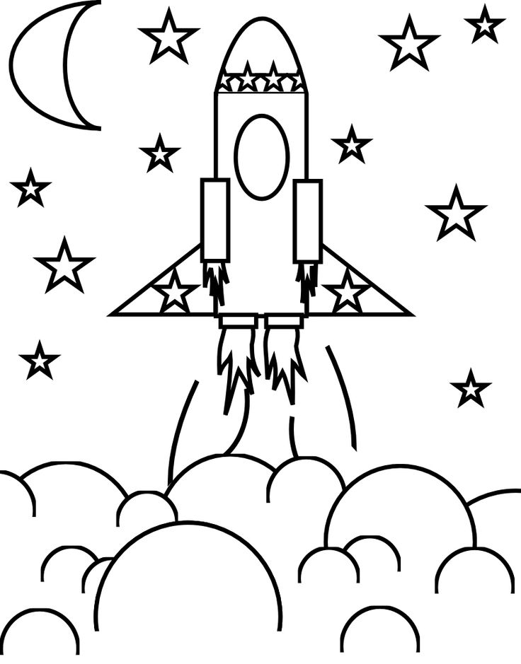 Rocket Ship coloring page | Kids in mind | Pinterest