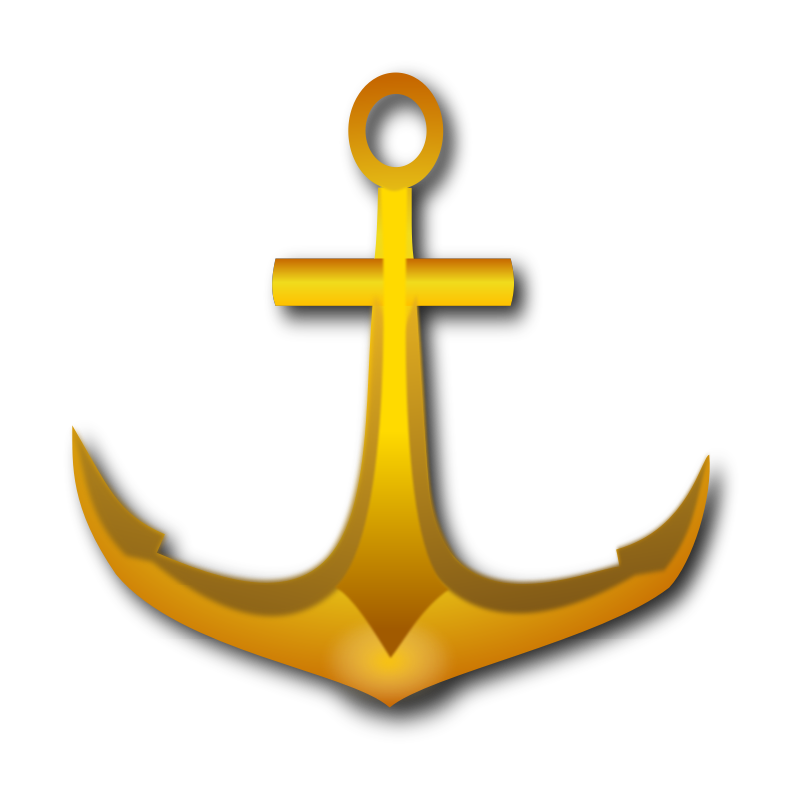 Clipart - golden anchor