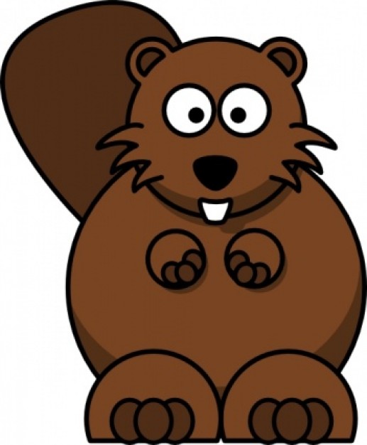 Cartoon Beaver clip art Vector | Free Download