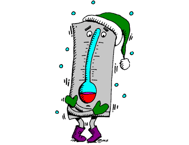 cold thermometer (in color) - Clip Art Gallery