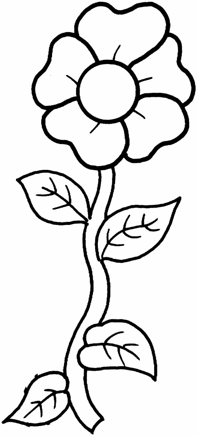 A single flower - Free Printable Coloring Pages