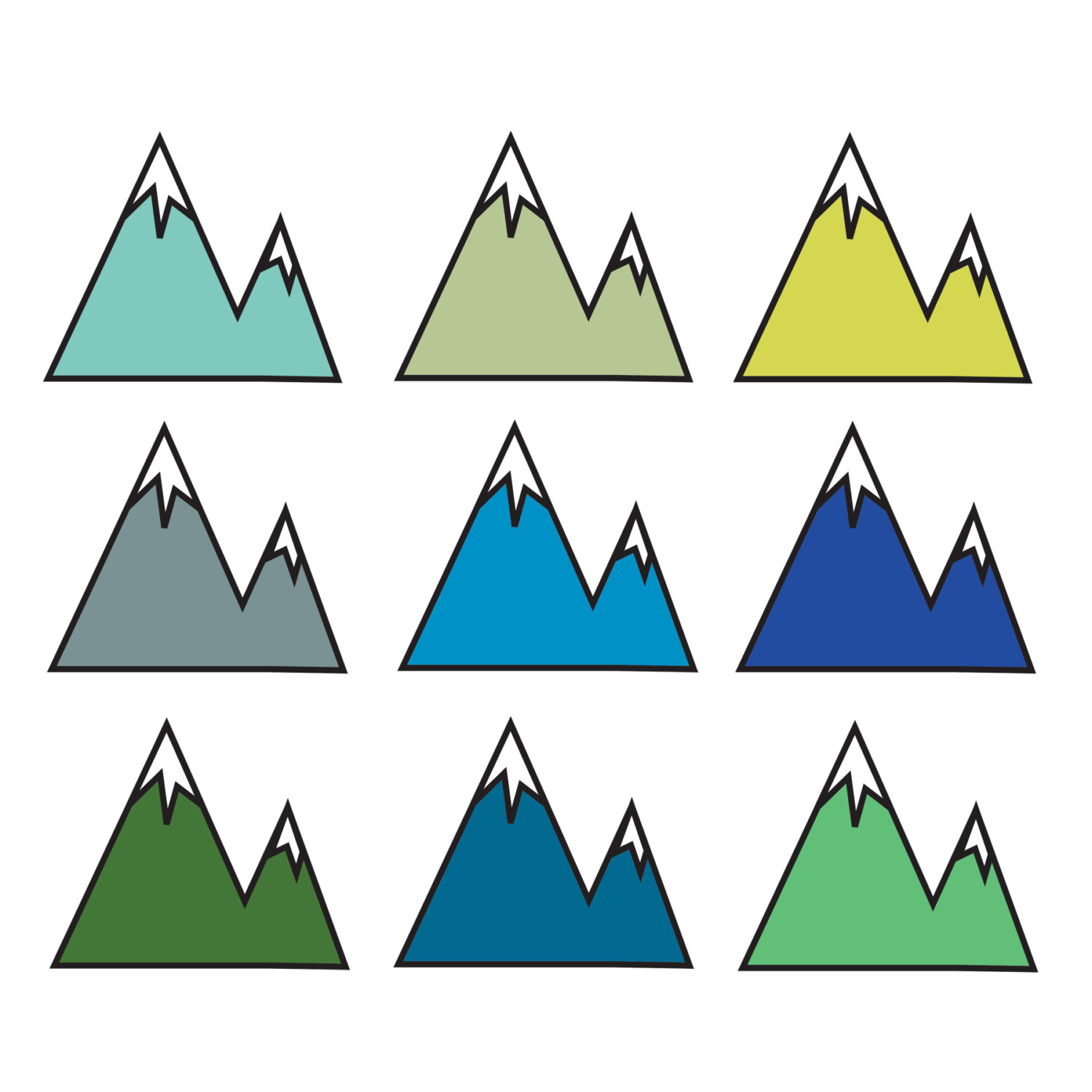 Popular items for mountain clipart on Etsy