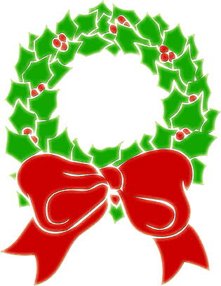 Christmas wreath clip art pictures and coloring pages,cookies ...