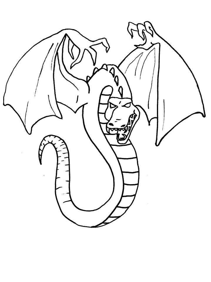 dragon and wizard Colouring Pages (page 3)