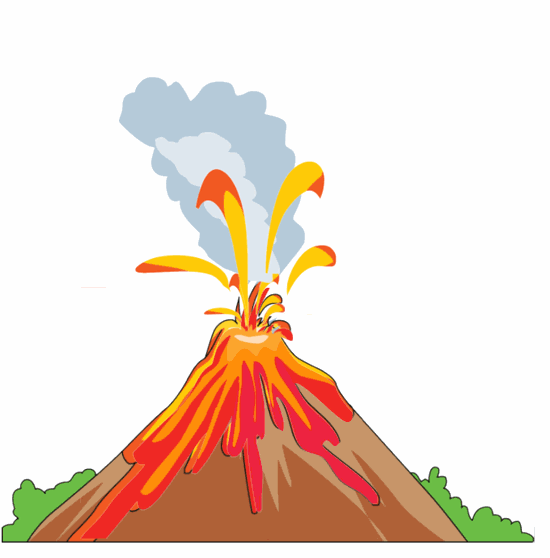 Geography Animated Clipart: exploding_volcano : Classroom Clipart
