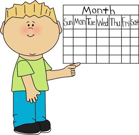 School Kid Calendar Classroom Job Clip Art - School Kid Calendar ...