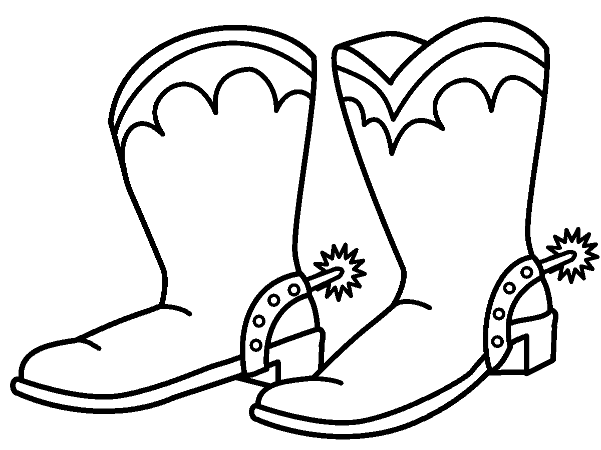 Trends For > Cowboy Boots With Spurs Clipart