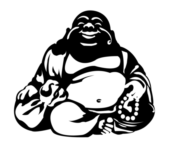 Smiling Buddha image - vector clip art online, royalty free ...