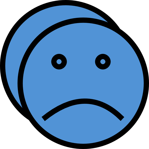 Blue Sad Face clip art - vector clip art online, royalty free ...