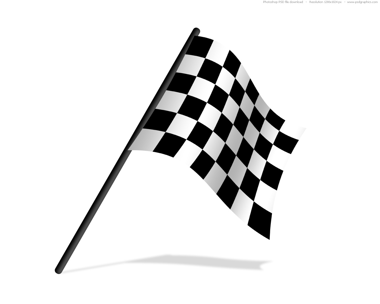 Checkered flags PSD icon | PSDGraphics