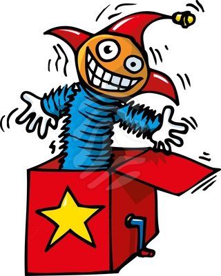 Cartoon of Jack in the box - clipart #