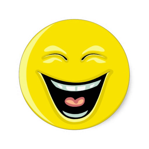 Happy Smiley Face Grin Laugh Sticker | Zazzle