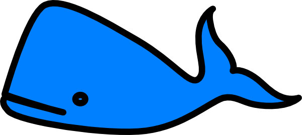 Bright Blue Whale clip art - vector clip art online, royalty free ...