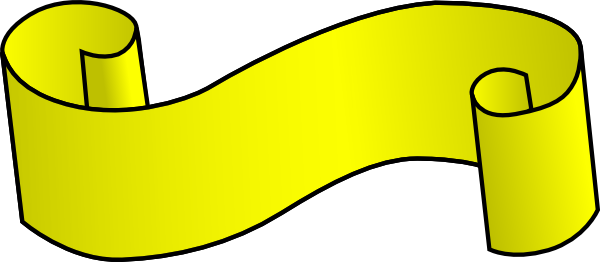 Yellow-scroll clip art - vector clip art online, royalty free ...