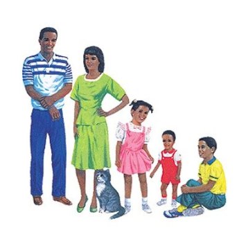 Amazon.com : African-american Family Pre-cut : Teaching Materials ...