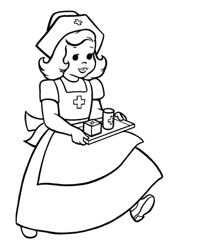 Doctor Day Coloring Pages : Nurses Bring Drug Equipment Coloring ...