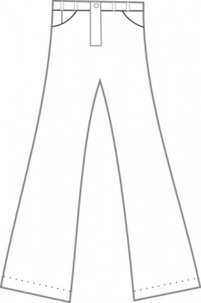 Clothing Pants Outline clip art Vector | Free Download