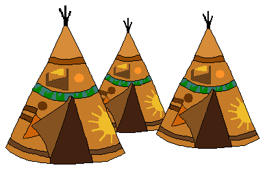 Tipi Clip Art 4 - Groups of Teepees