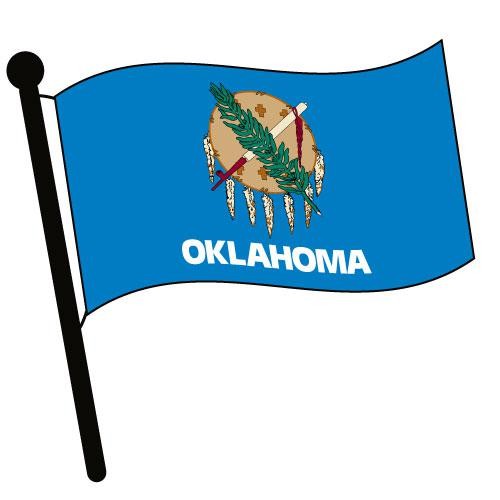 Oklahoma Waving Flag Clip Art