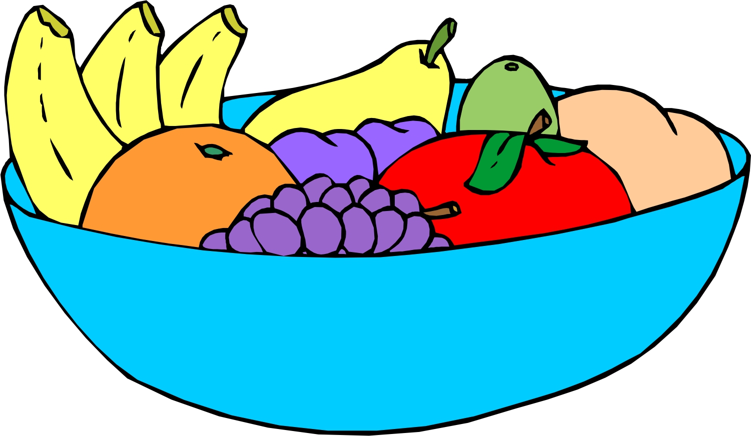 Images For > Clipart Fruit Basket