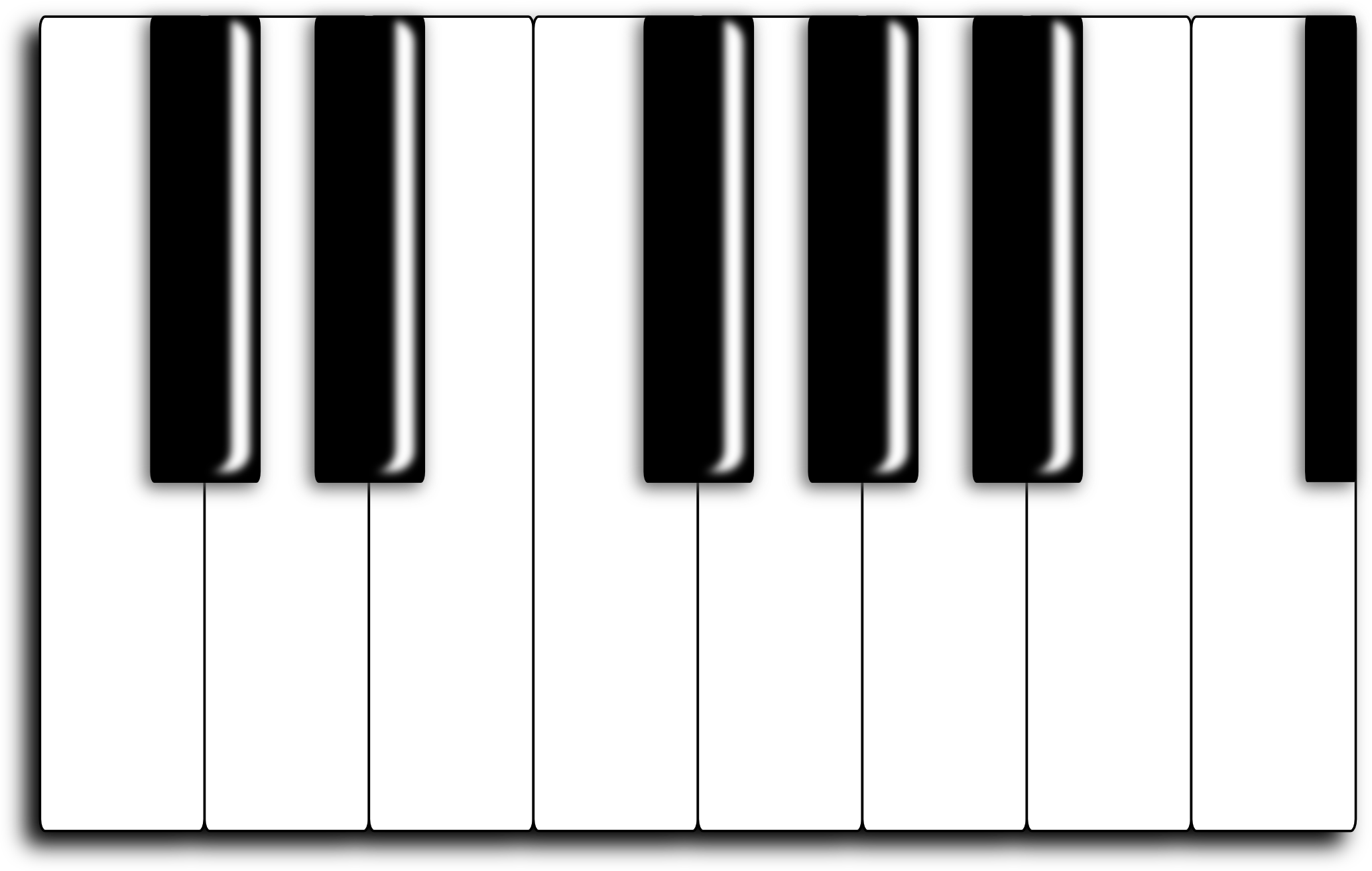 Printable Piano Keys Customize and Print