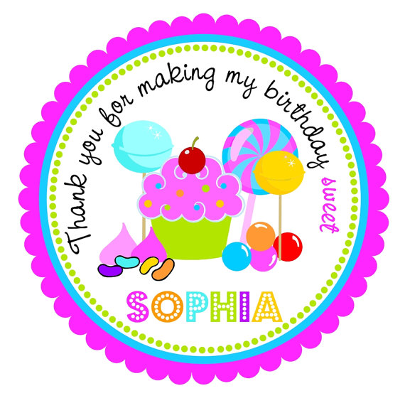 Candyland Stickers Sweet Shoppe Personalized by thepaperkingdom